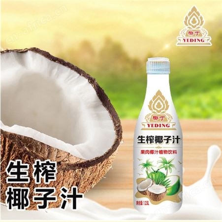 生榨椰子汁果肉椰汁植物饮料1.25L大瓶夏季饮品