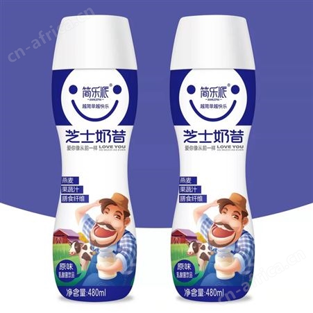简乐派芝士奶昔乳酸菌饮品燕麦果蔬汁膳食纤维480ml