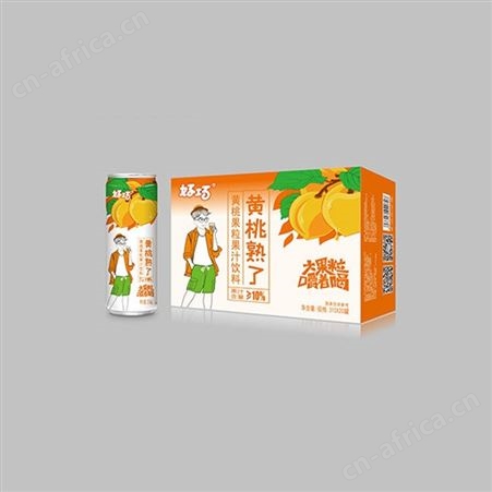 好巧果粒果汁饮料大果粒嚼着喝310ml易拉罐装