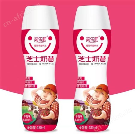 简乐派芝士奶昔乳酸菌饮品燕麦果蔬汁膳食纤维480ml