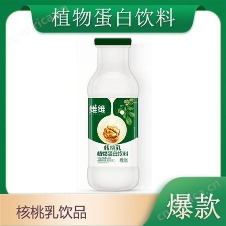 无糖核桃乳植物蛋白饮品玻璃瓶装250ml×20瓶