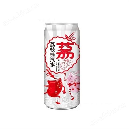 荔枝味汽水500毫升易拉罐装果味碳酸饮料商超渠道
