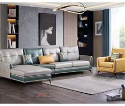 北欧布艺实木科技布沙发客厅简约现代组合7字大小户型家用3.2米