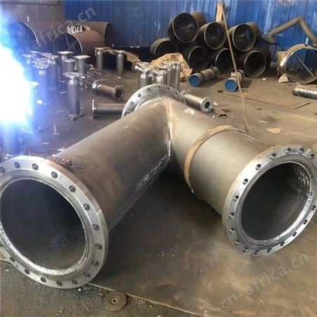 弯头焊法兰 三通 短管两端连接双法兰盘 双盘焊接 大口径异型焊接件