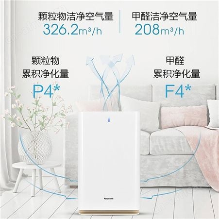松下F-61C8PJD 空气净化器 家用卧室空气清新净化器