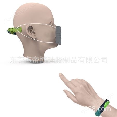 硅胶防疫手环现货日韩口罩防丢绳 面罩防脱落挂绳 口罩挂脖伸缩绳