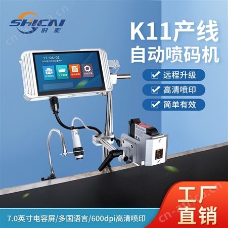 喷码机全自动流水线小型自动流水打码机包装批号