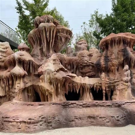 假山假树景观制作 假山定做制作厂家 室外雕塑  湘岩园林