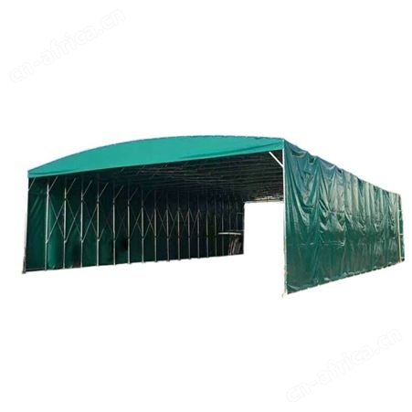大型工厂仓库伸缩架空顶棚电动伸缩活动遮阳雨篷 折叠电动推拉棚