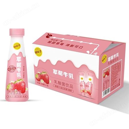 鲜点子草莓牛乳乳酸菌饮品乳饮料350ml厂家招商