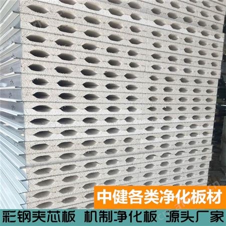 中健集团 硫氧镁机制净化板 无尘车间隔断 净化车间洁净板手工板