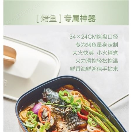 苏泊尔电火锅5.5L多用途功能料理锅电烧烤电炒锅煎烤机JD3424D08