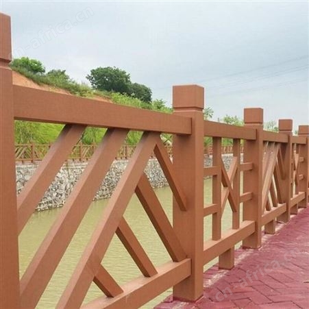 景区花园栈道木塑防护栅栏市政建设专用美观护栏 园林草坪栅栏
