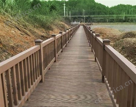 市政河道工程专用防护栏 全国景区户外花园别墅防水防火塑木护栏