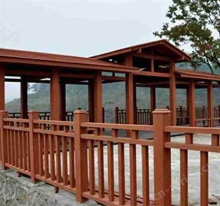 景区栈道PE木塑护栏 市政公路专用木质围栏 花园栅栏