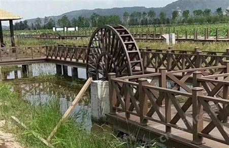 市政河道工程专用防护栏 全国景区户外花园别墅防水防火塑木护栏