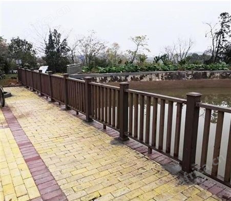 户外花园草坪园林艺术专用PE塑木护栏 防水侵蚀栅栏