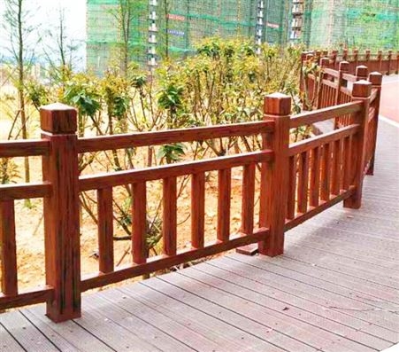 木塑环保护栏市政景区建设专用防水防火防腐蚀围栏