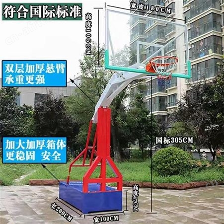 华丽体育成人儿童共用可升降篮球架室内户外厂家移动式篮球架