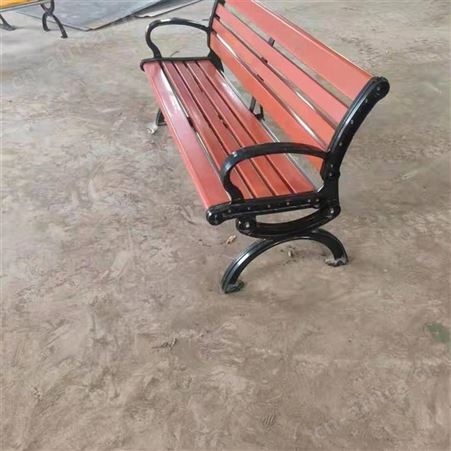 华丽体育公园椅户外三人位座椅靠背椅长条公园排椅实木庭院园林椅休闲座椅