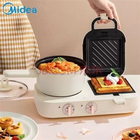 美的 Midea 烤面包机多士炉电热锅电火锅电蒸锅多功能智能断电