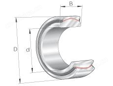 关节轴承 GE..-UK-2RS, 根据 DIN ISO 12 240-1 标准，免维护，两侧唇密封