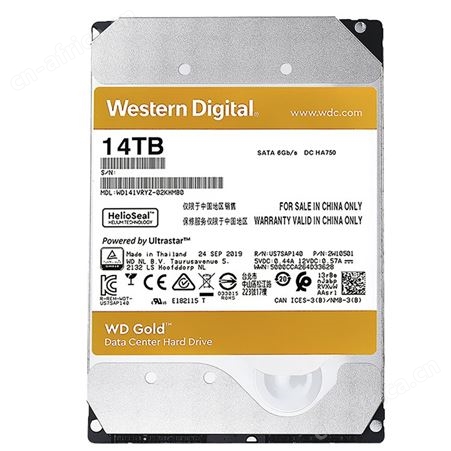西数WD WD141VRYZ 14T 金盘企业级机械硬盘NAS网络存储SATA7200转
