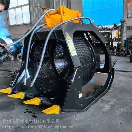 汇能建筑沙场液压滚筒筛滚筒式河道筛石挖斗液压驱动挖机滚筒筛
