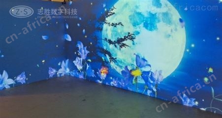 沉浸式5D光影餐厅 5d婚礼投影 ktv室内墙面地面投影