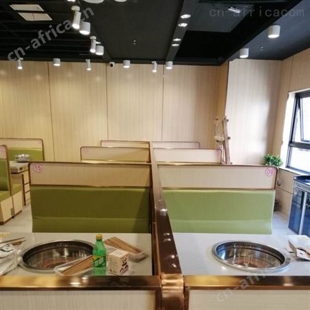 定做鑫韵峰定做  酒店餐厅单卡双卡  绿色亚麻皮质皮质卡座沙发